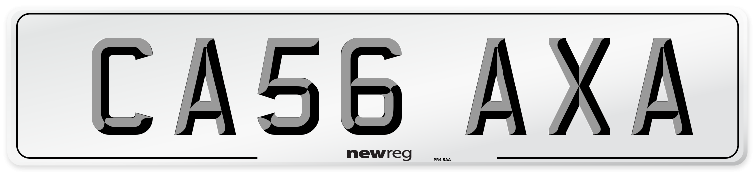 CA56 AXA Number Plate from New Reg